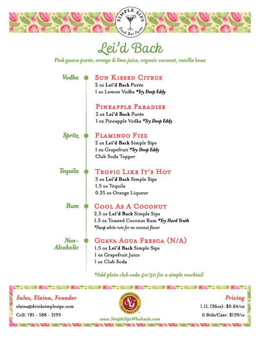 Lei'd Back Recipe Inspiration | FREE DOWNLOAD