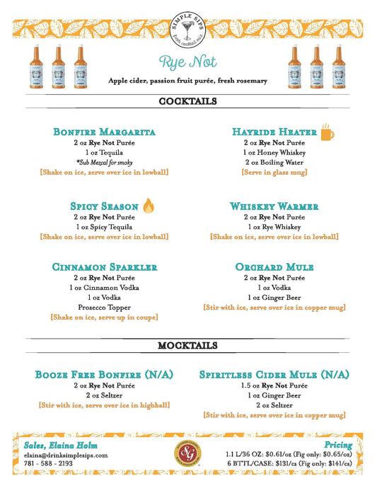 Rye Not Recipe Inspiration | FREE DOWNLOAD