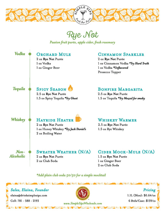 Rye Not Recipe Inspiration | FREE DOWNLOAD