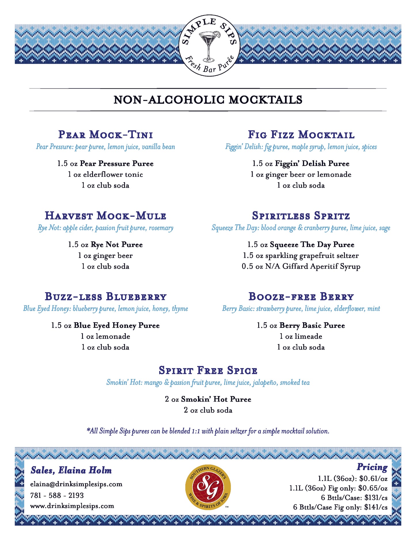 Non-Alcoholic Mocktails Fall-Winter | FREE DOWNLOAD