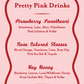 Pretty Pink Drinks 4x6 Menu Card | FREE DOWNLOAD